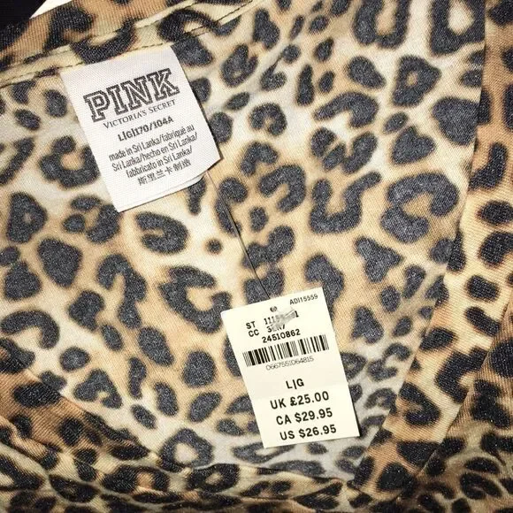 đ„Victoriaâs SecretâPink shirts cheetahâszâxsânew - Picture 7 of 8